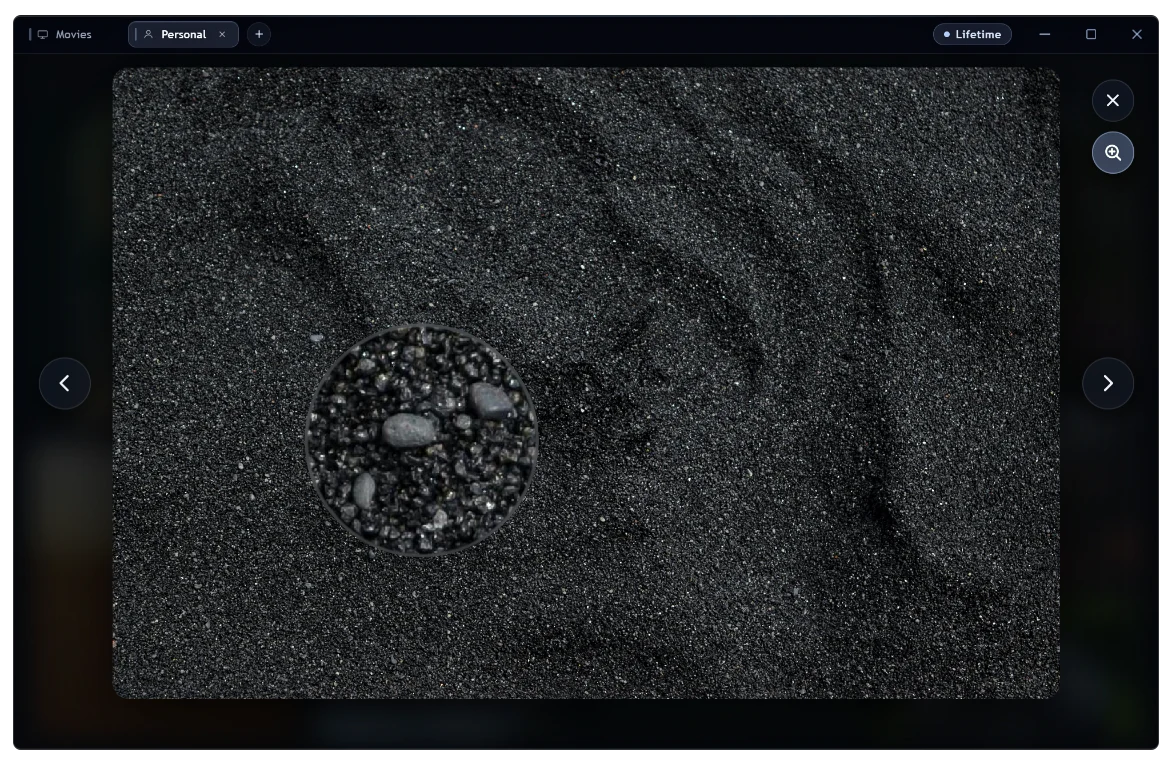 Image viewer with ultra-zoom